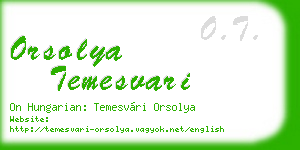 orsolya temesvari business card